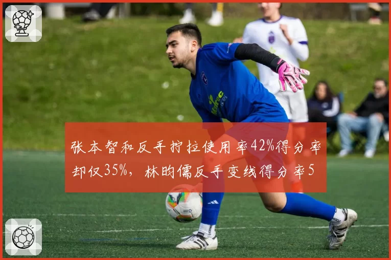 张本智和反手拧拉使用率42%得分率却仅35%,林昀儒反手变线得分率51%效率完胜